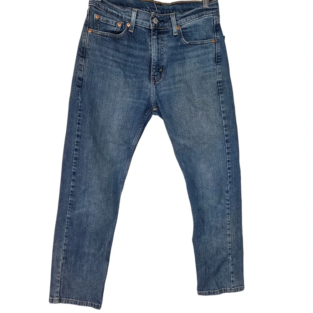 Levi's 505 Straight Leg  Men'sJeans Light Wash Faded Button Fly Vintage‎ W32 L30